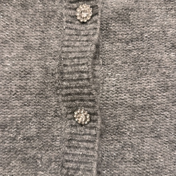 J. Crew | Gray/Metallic Cardigan Sweater | Diamond Buttons | size XS | NWT - Picture 5 of 7